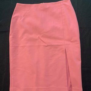 Express pink pencil skirt with front split